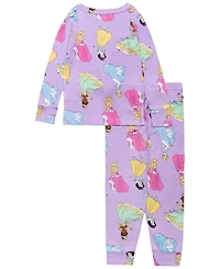 Ame Girls Toddler 2T-4T 2-Piece Disney Princess Printed Top and Pants Pajama Set