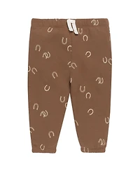 Gerber Baby Boys 2-Piece Fleece Outfit Set, Brown Horseshoe, 0-3 Months