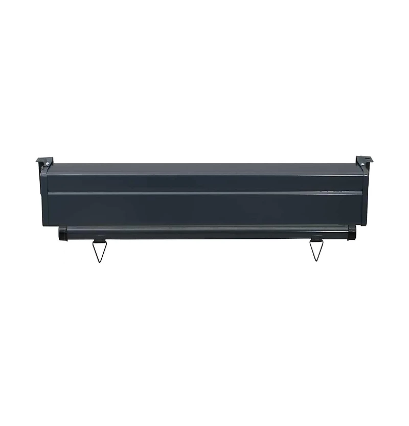 vidaXL Balcony Side Awning Grey Steel, Aluminum, Polyester 33.5 x 98.4 in