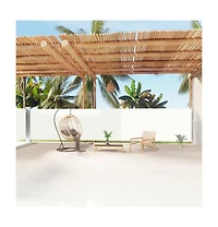 Side Awning Cream Polyester with Pu coating, steel, aluminum Large