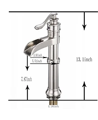 Greenspring Waterfall Single Hole Single-Handle Vessel Bathroom Faucet With Pop-up Drain Assembly in Polished Chrome