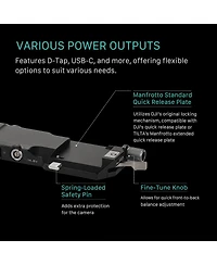 Tilta Battery Plate to Dji Rs 4 Power Pass-Through Plate Kit for V Mount