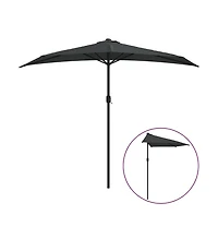 vidaXL Patio Umbrella Anthracite Polyester, Aluminum, Steel 106.3x56.7 in