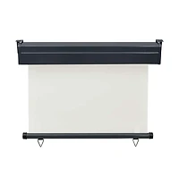 vidaXL Balcony Side Awning Cream Steel, Aluminum, 100% Polyester