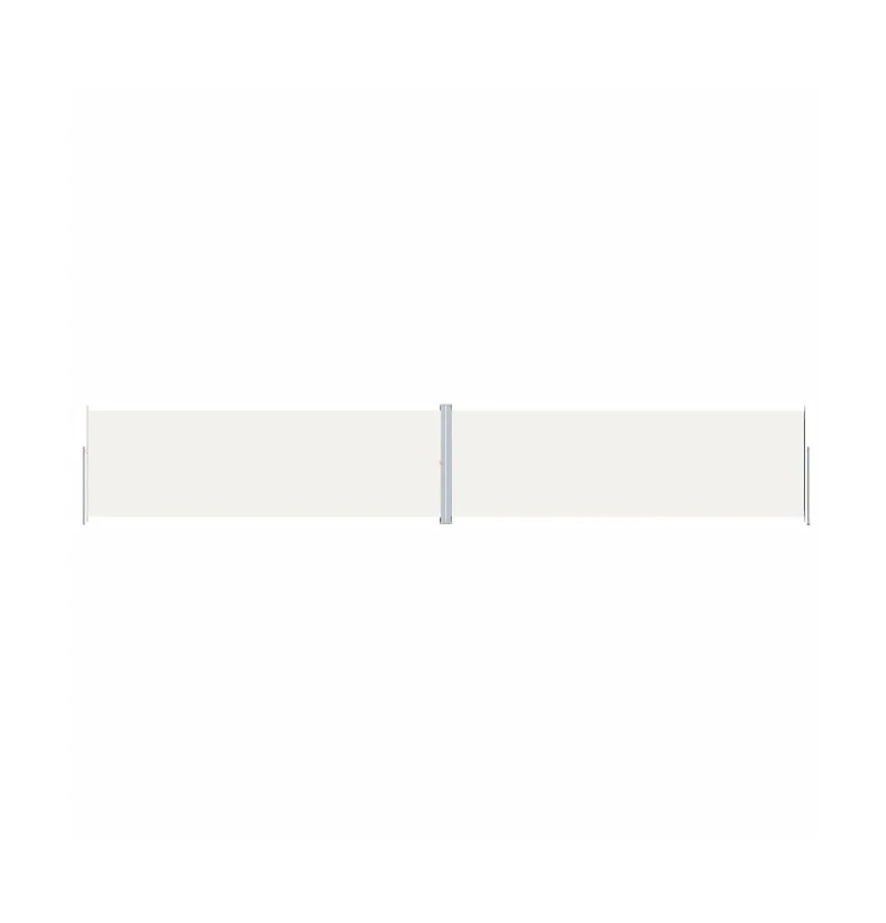 vidaXL Side Awning Cream Polyester with Pu coating, steel, aluminum Large