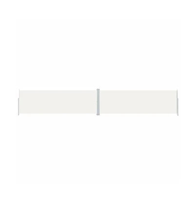 vidaXL Side Awning Cream Polyester with Pu coating, steel, aluminum Large