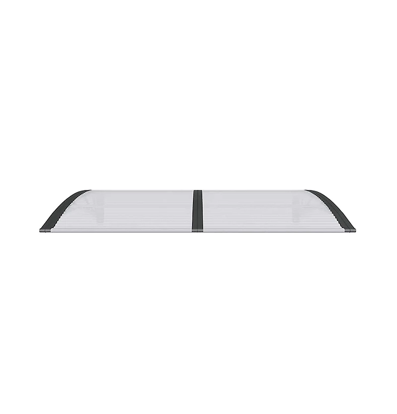 vidaXL Door Canopy Black Polycarbonate, Abs, Aluminum 59.1 x 39.4 in