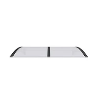 vidaXL Door Canopy Black Polycarbonate, Abs, Aluminum 59.1 x 39.4 in