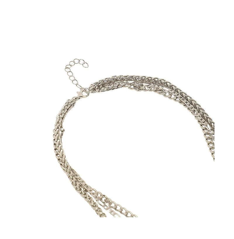 Sohi Women's The Interlock Charm Multi-Layer Necklace