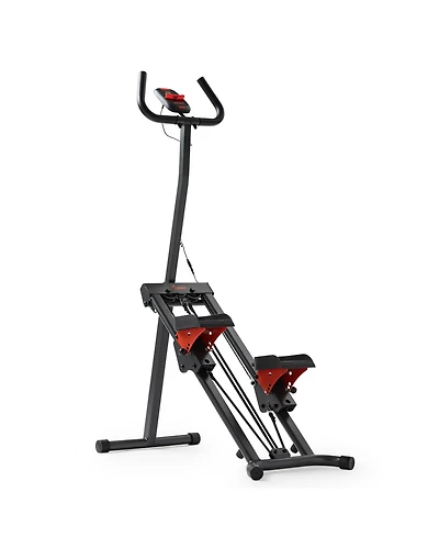 Sunny Health & Fitness Smart Foldable Stair Climber with Resistance Bands