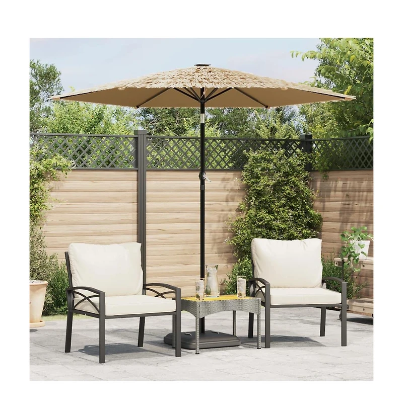 VidaXL Garden Parasol Brown Material: 100% polyester, Powder-Coated Steel