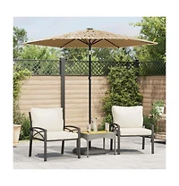 VidaXL Garden Parasol Brown Material: 100% polyester, Powder-Coated Steel