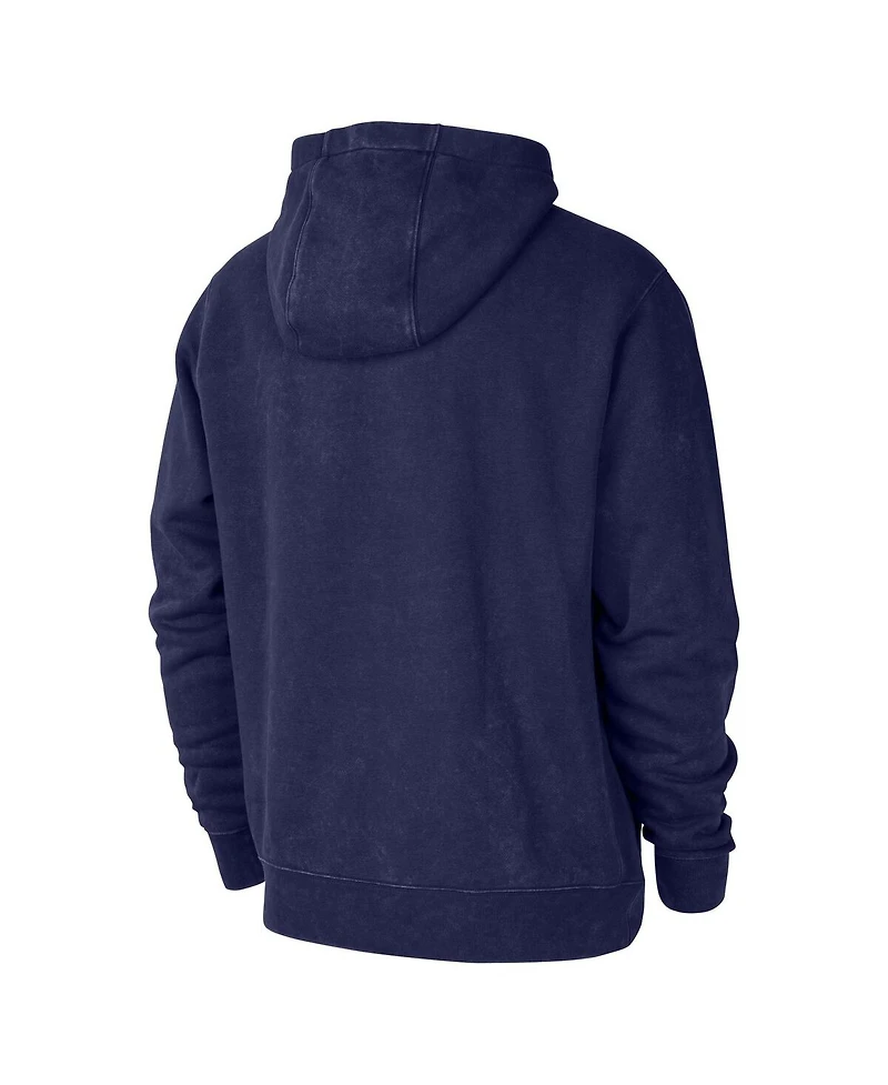 Nike Men's Blue Nba All World Hoops Club Washed Pullover Hoodie