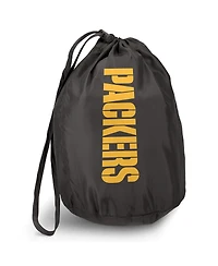 Fanatics Men's Black Green Bay Packers Packable Full-Zip Vest with Travel Bag