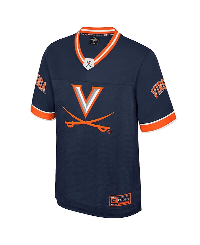 Colosseum Men's Navy Virginia Cavaliers Nothing But The Hits Football Jersey