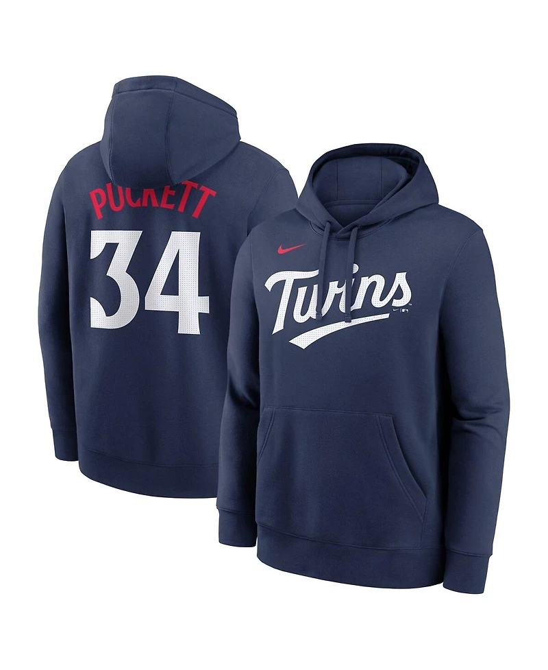 Nike Men's Kirby Puckett Navy Minnesota Twins Player Name Number Club Pullover Hoodie