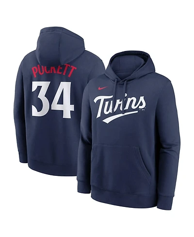 Nike Men's Kirby Puckett Navy Minnesota Twins Player Name Number Club Pullover Hoodie