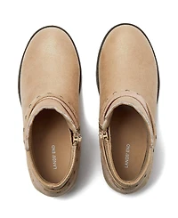 Lands' End Big Girls Shimmer Zip Up Western Booties