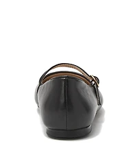 Lands' End Women's Classic Leather Mary Jane Flats