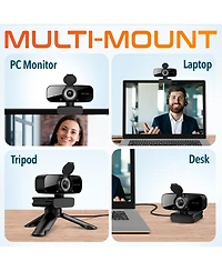 Delton C24 Usb Webcam with Microphone, Hd 1080p Wired Webcam (DCAM24BK)