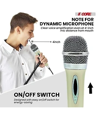 5 Core Xlr Microphone Dynamic Mic Karaoke Singing Studio Mics Handheld Microfono - Pm 286 Wh