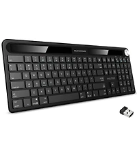 Delton KB90 Wireless Solar (Light-Powered) Rechargeable Keyboard, No Batteries (DKBSLR90)