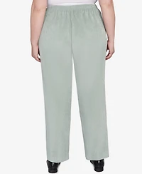 Alfred Dunner Plus Stockbridge Pull-On Corduroy Flat Front Average Length Pant