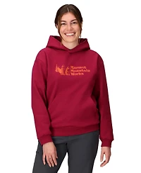 Marmot Women's Mmw Logo-Print Ribbed-Trim Hoodie