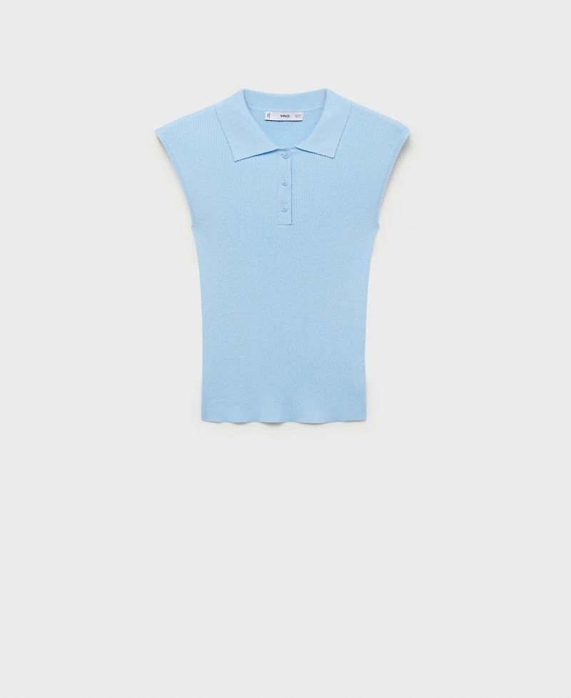 Mango Women's Polo-Neck Knitted Top