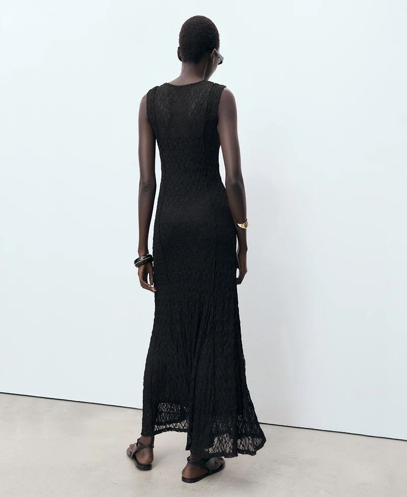 Mango Women's Long Lace Dress
