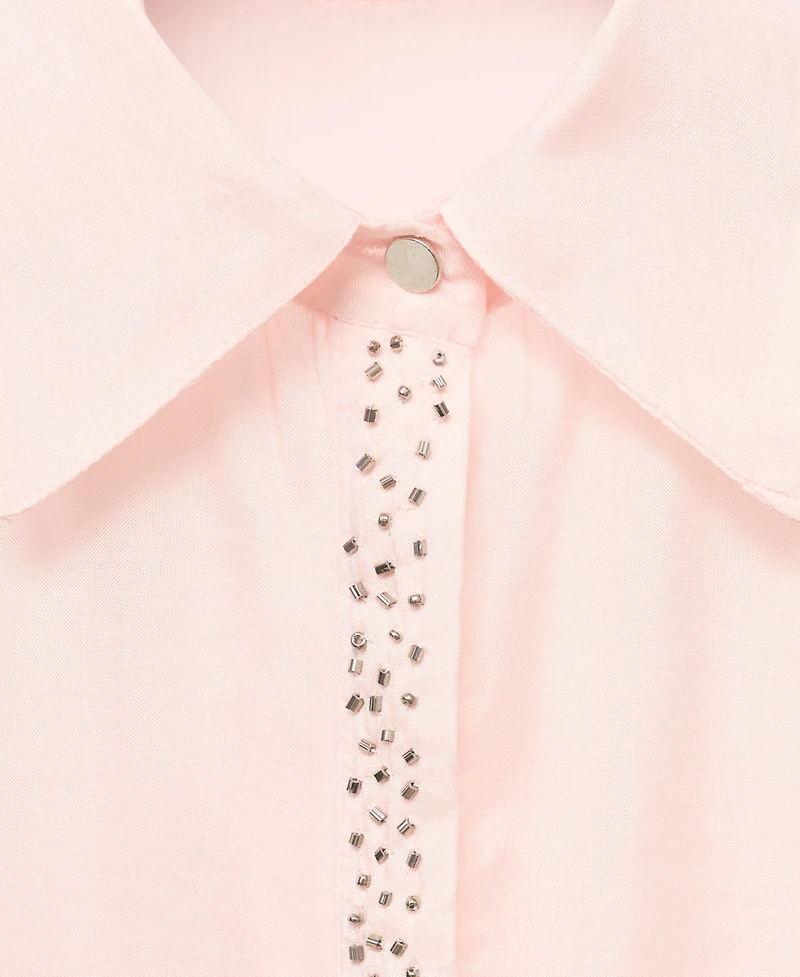 Mango Women's Rhinestones Detail Modal Shirt