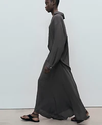Mango Women's Asymmetrical Maxi Skirt