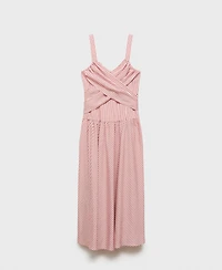 Mango Women's Striped Wrap Dress