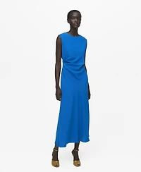 Mango Women's Ruched Midi Dress