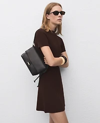 Mango Women's Perkins-Neck Knitted Dress