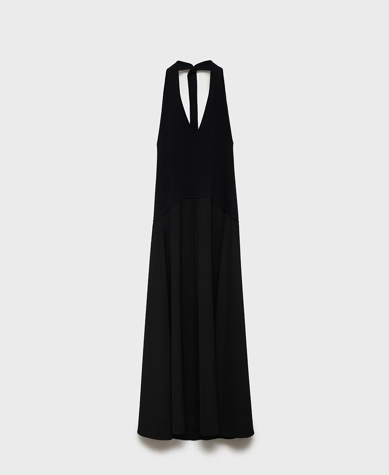 Mango Women's Halter-Neck Combo Dress