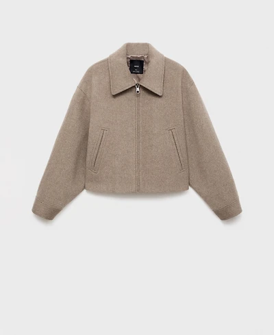 Mango Women's Wool Bomber Jacket
