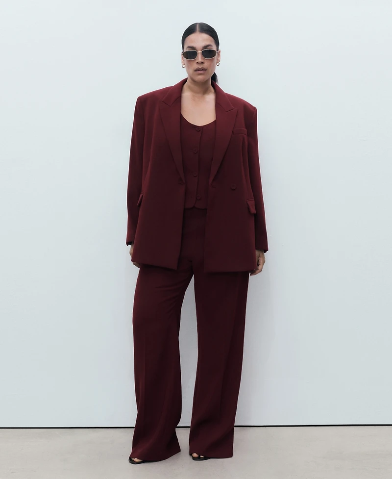 Mango Women's Double-Breasted Suit Jacket