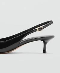 Mango Women's Kitten-Heel Patent Leather Shoes