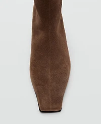 Mango Women's Suede Leather Ankle Boots