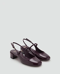 Mango Women's Patent Leather-Effect Block-Heel Shoes
