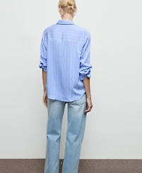 Mango Women's Striped Straight Shirt