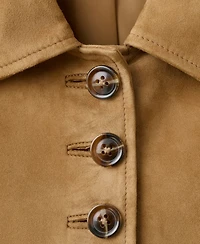 Mango Women's Buttons Suede Jacket