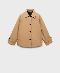 Mango Women's Epaulettes Detail Oversized Parka