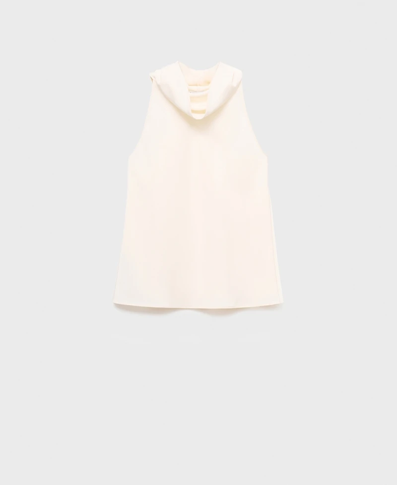 Mango Women's Draped Neck Blouse