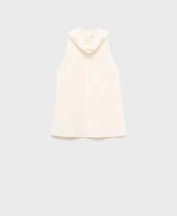 Mango Women's Draped Neck Blouse