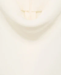 Mango Women's Contrast Trim Draped Collar Blouse