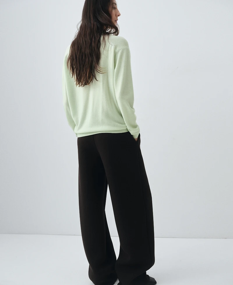 Mango Women's Wool Polo-Neck Sweater