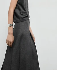 Mango Women's Pleated A-Line Skirt