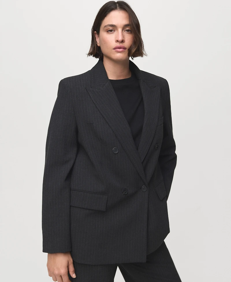 Mango Women's Pinstripe Suit Jacket